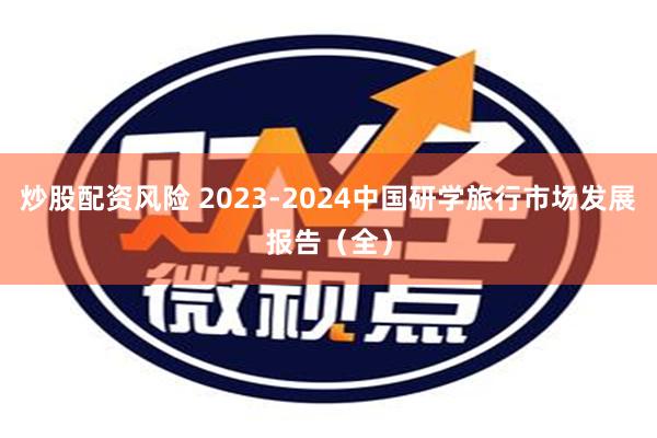 炒股配资风险 2023-2024中国研学旅行市场发展报告（全）